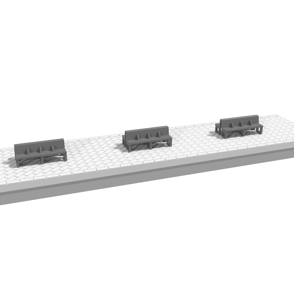 Modern Bench, 4-Seat (set of 10) detail view