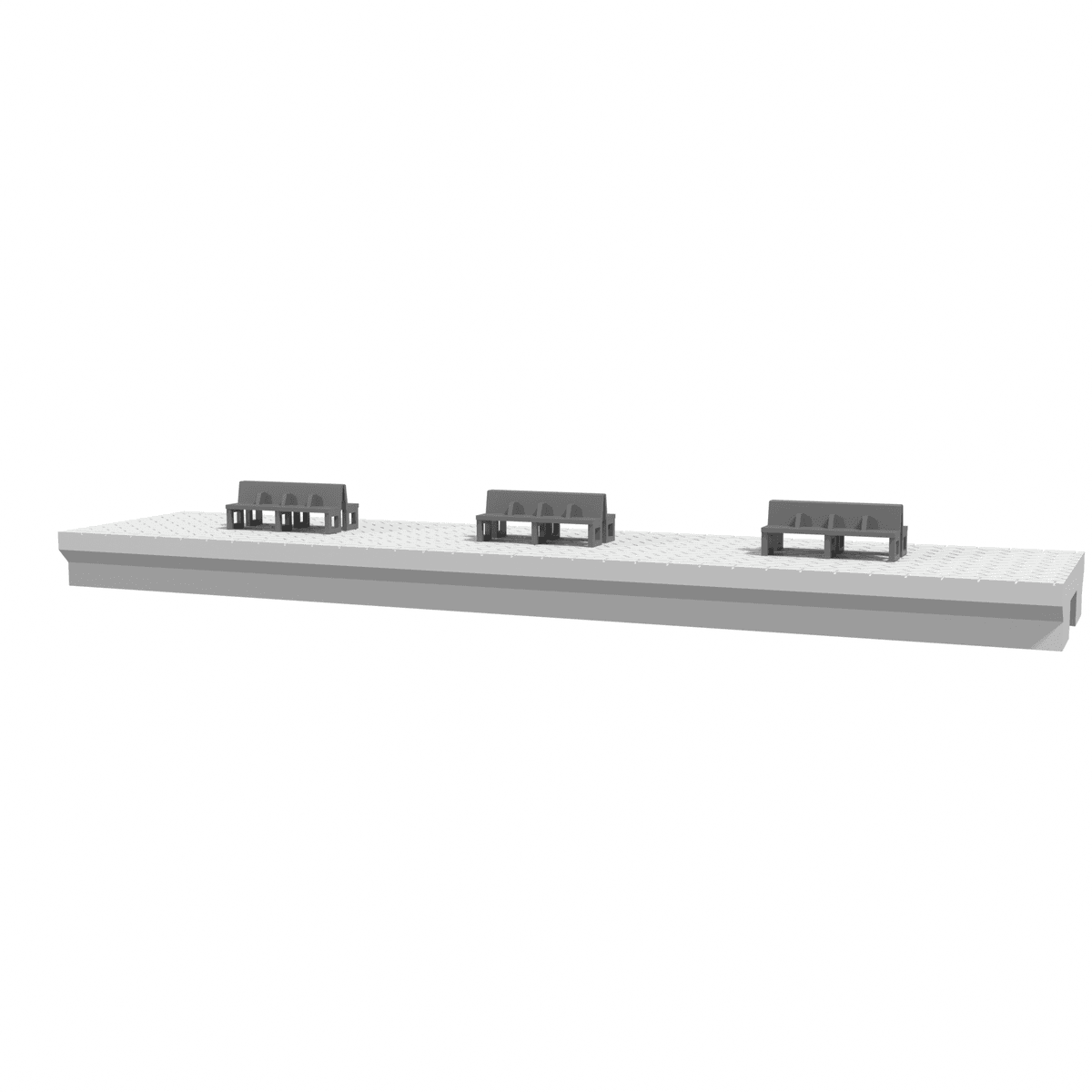 Modern Bench, 4-Seat (set of 10) front view