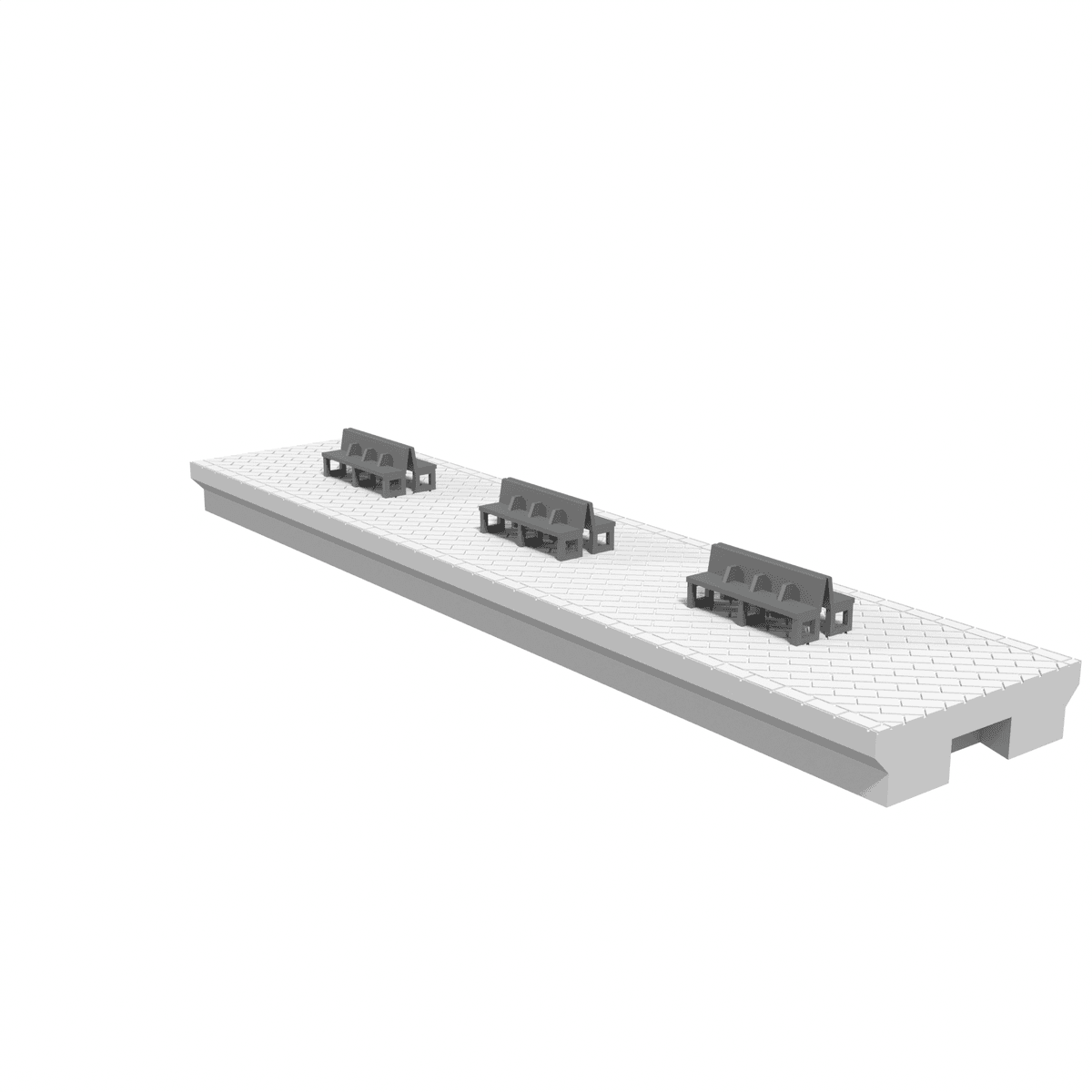 Modern Bench, 4-Seat (set of 10)