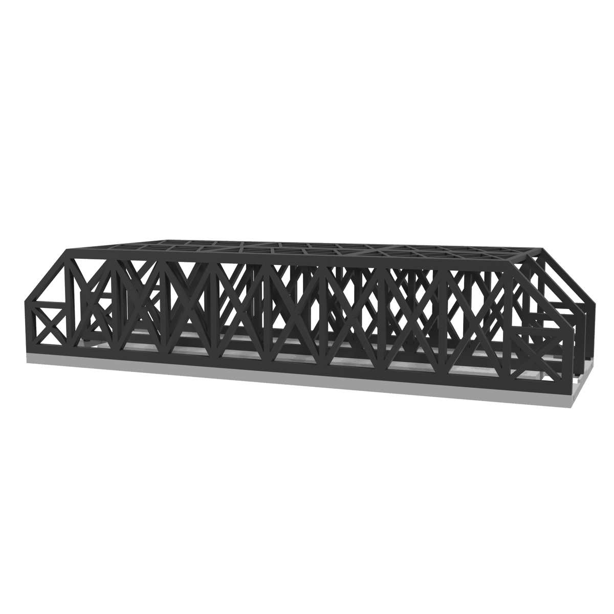 Modular Bridge, X-Beam Dual Track 18 in, for Thomas the Train Track front view