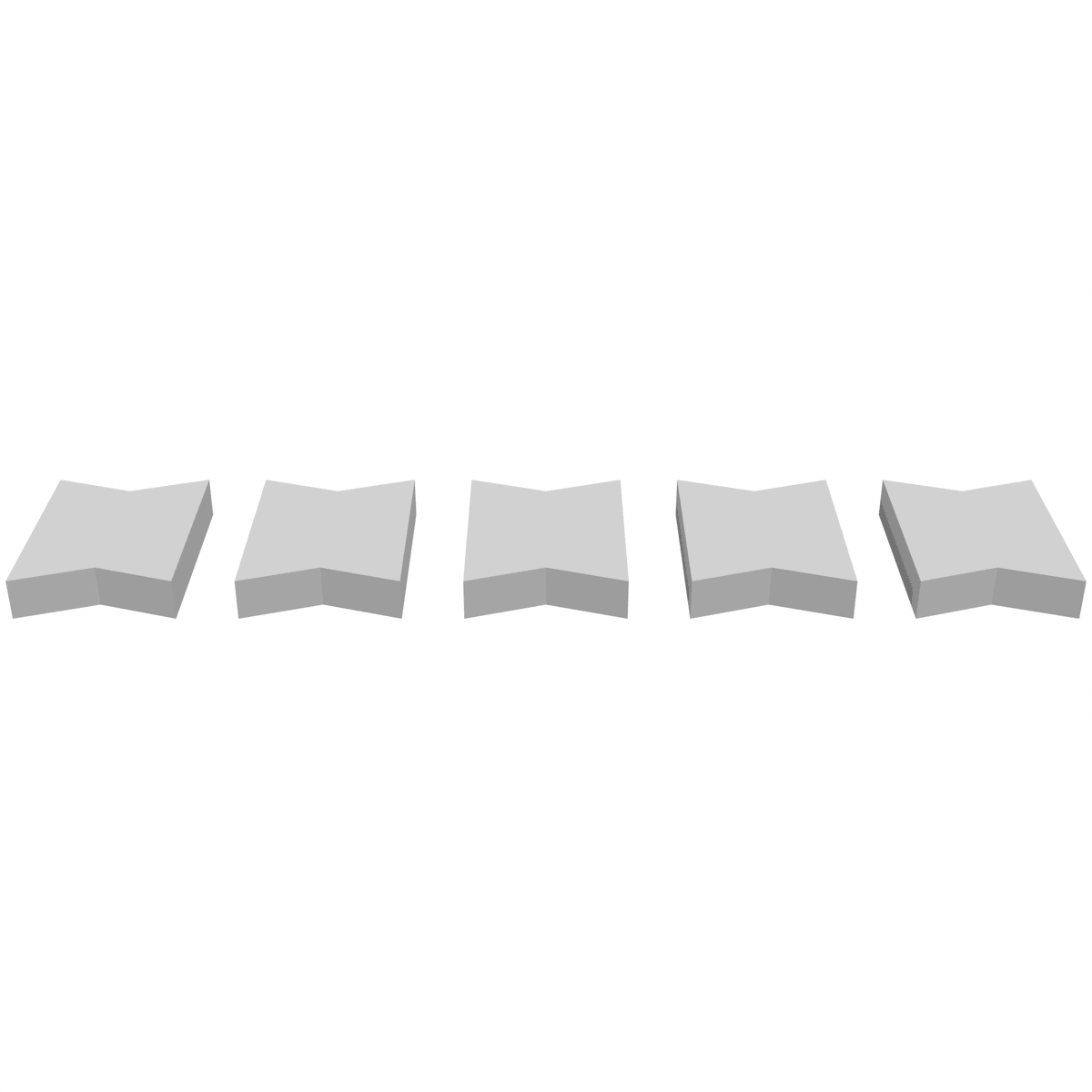 FLEX Platform Connectors (5 dovetail keys) front view