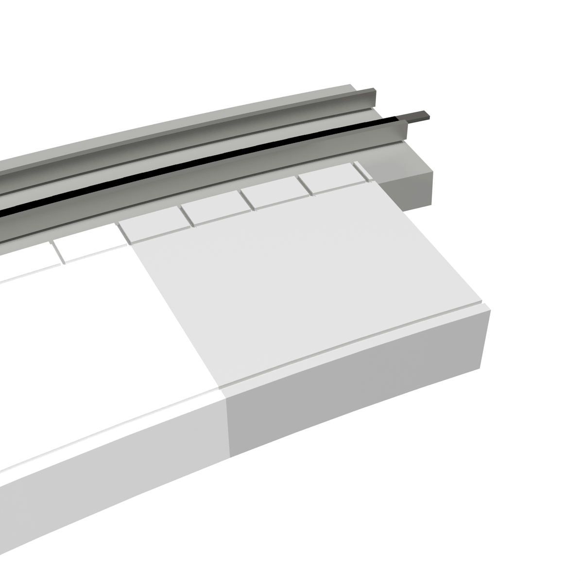 Platform End Cap, Curved, N Scale, for Kato Unitrack detail view