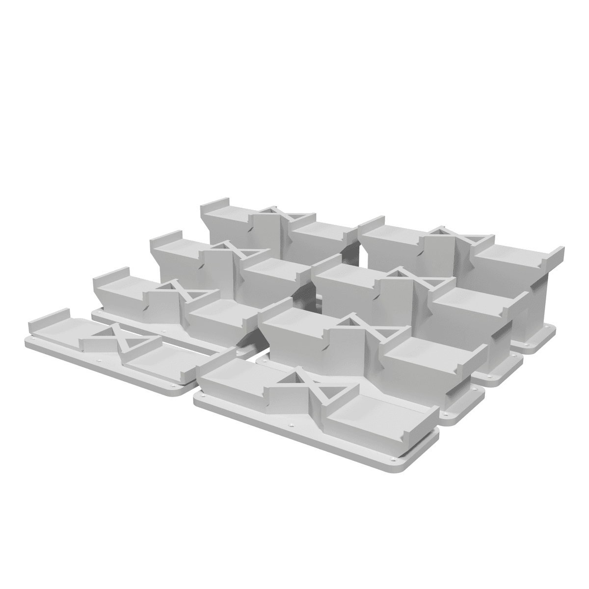 Pillar - Dual Track, X-Brace, Full Set (13 pieces)