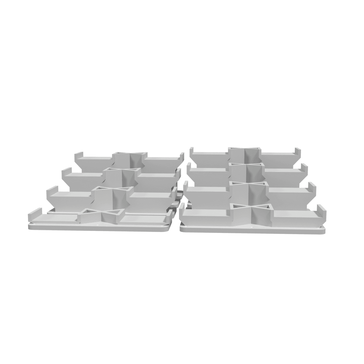 Pillar - Dual Track, X-Brace, Full Set (13 pieces) plate1-front view