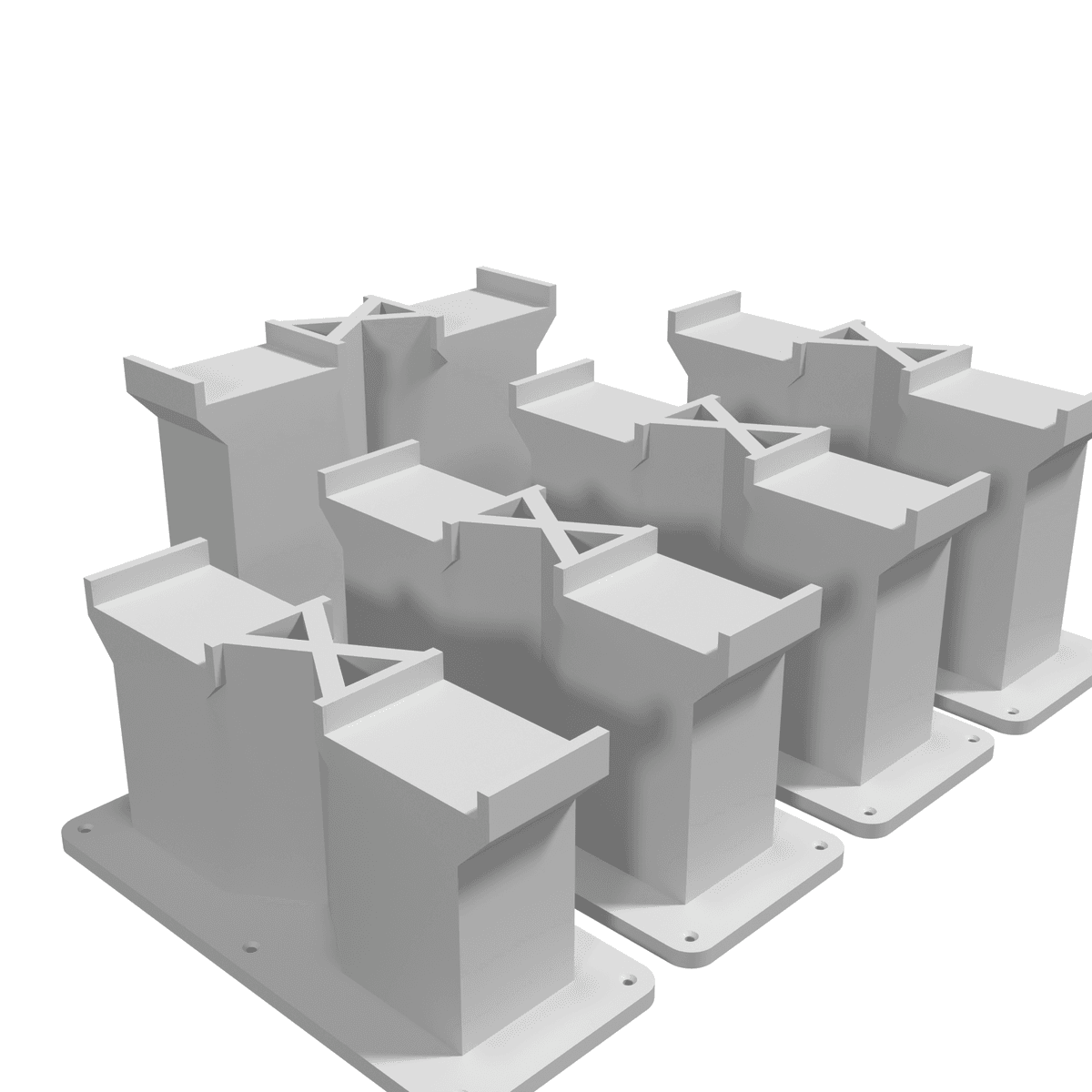 Pillar - Dual Track, X-Brace, Full Set (13 pieces) plate2-detail view