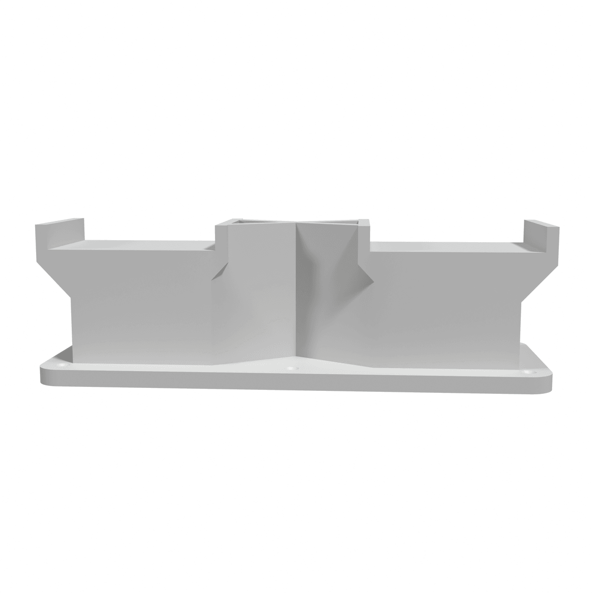 Pillar - Dual Track, X-Brace front view