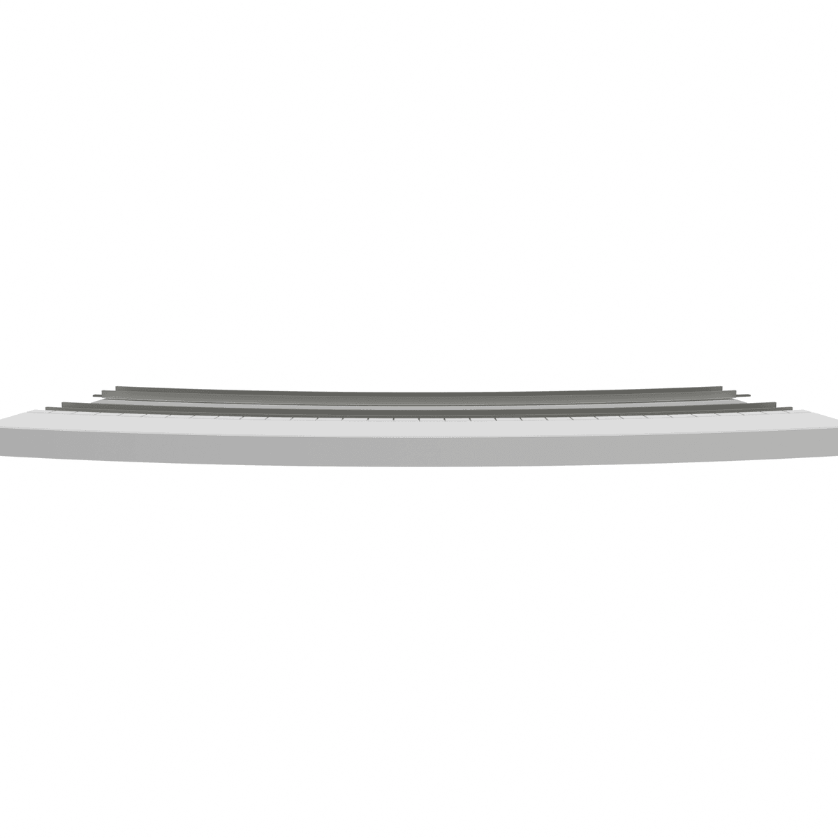 Modular Platform, Curved R414 Outer, N Scale, for Kato Unitrack front view