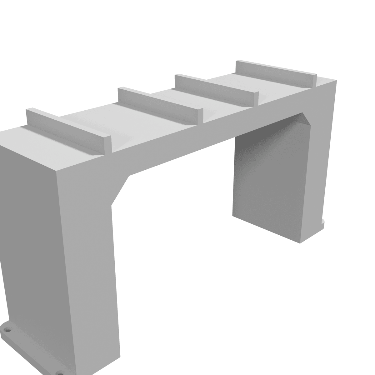 Portal Pier - Dual Track, Clear Span detail view