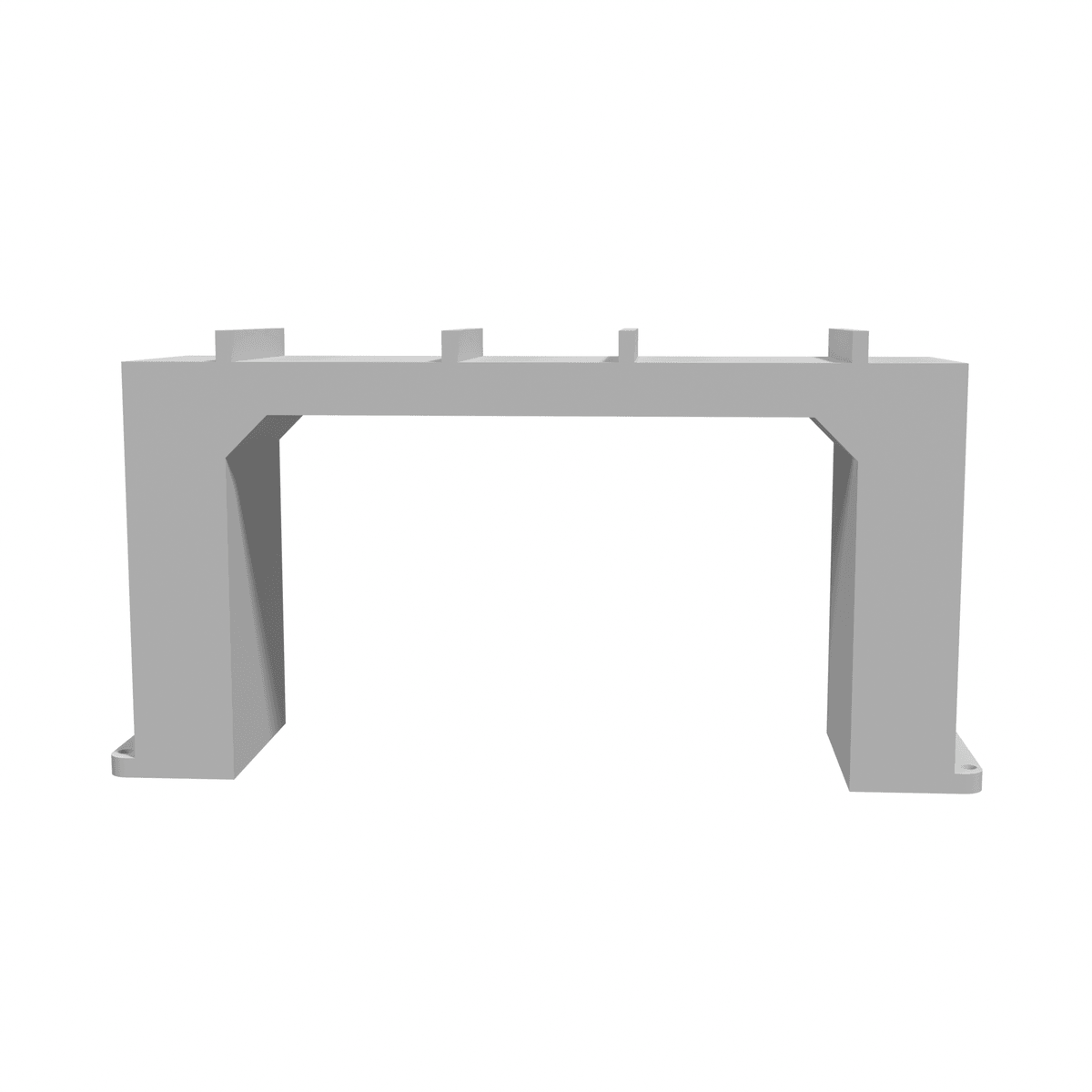 Portal Pier - Dual Track, Clear Span front view