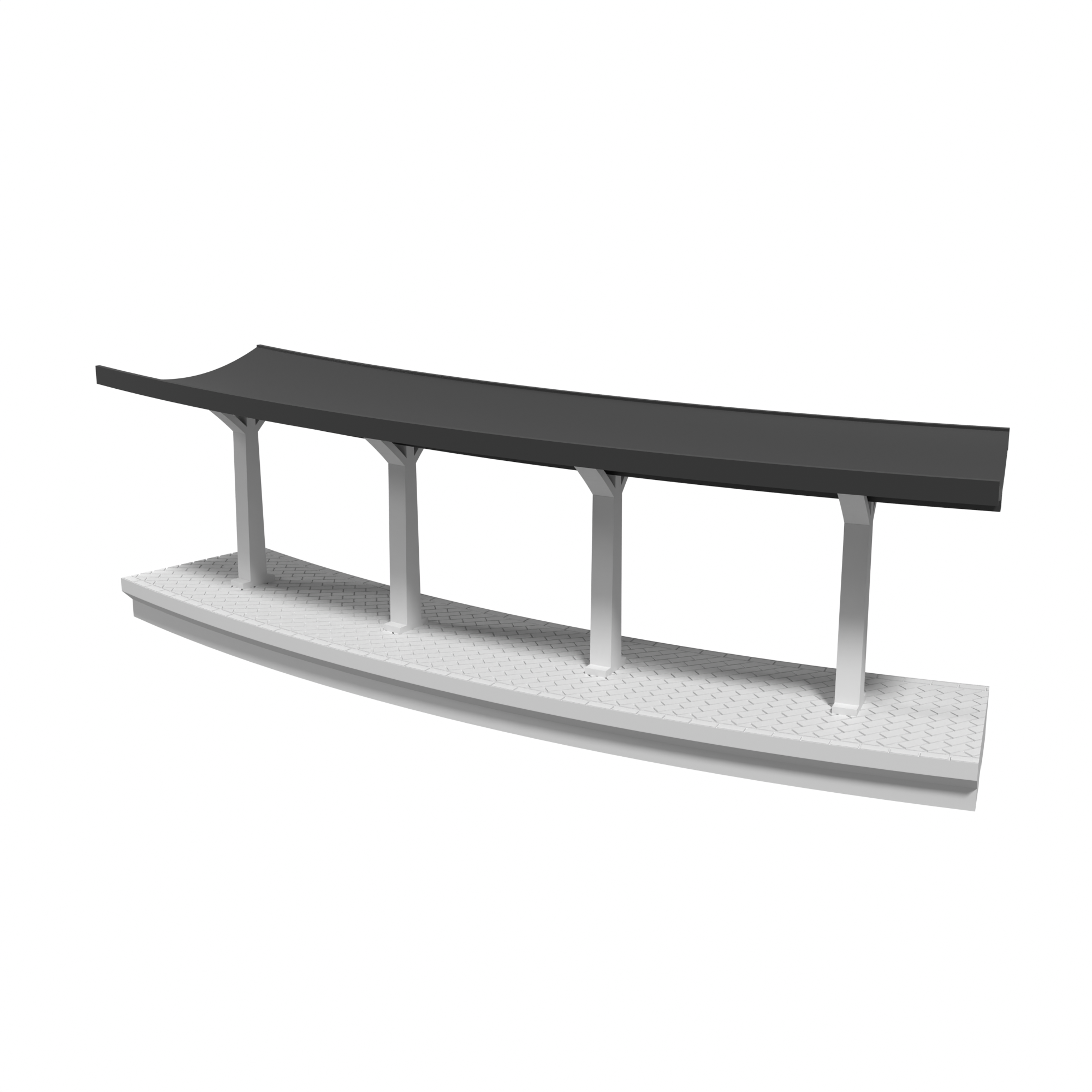 Modular Station, Curved 18 in, for Bachmann E-Z Track