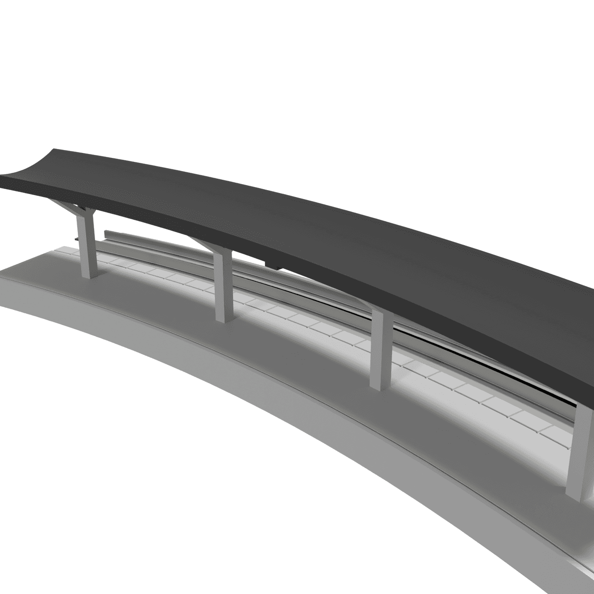 Modular Station, Curved R381 Inner, N Scale, for Kato Unitrack detail view