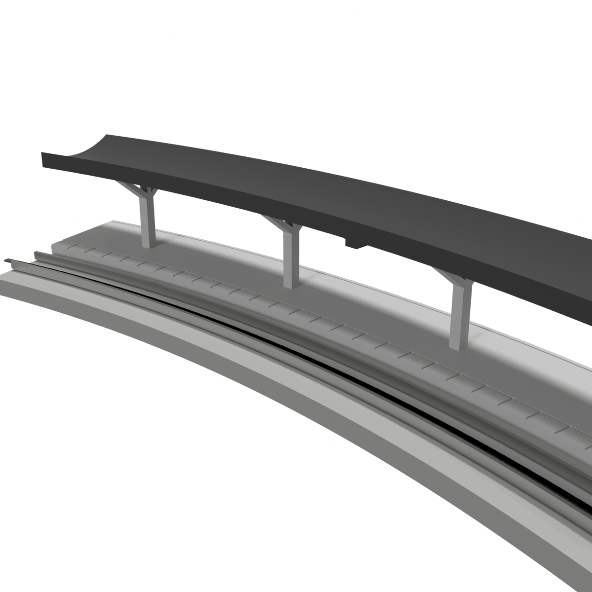 Modular Station, Curved R381 Outer, N Scale, for Kato Unitrack detail view
