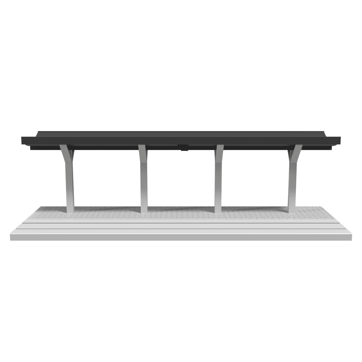 Modular Station, Straight 9 in, for FLEX Track front view
